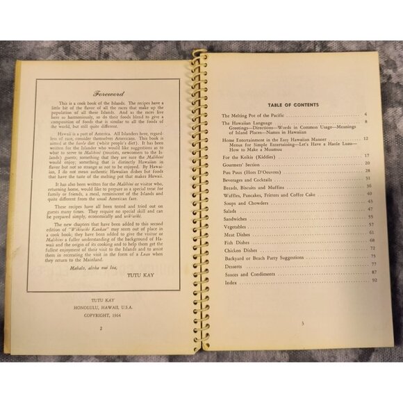 The New Wiki Wiki Kau Kau Cookbook Quick Cooking Recipes From Hawaii 1964 Spiral - Picture 3 of 4